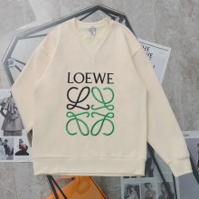 入手困難  ロエベ コピー 新作胸元立体刺繍ロゴカジュアル丸首パーカー