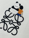 大人気 ロエベ コピーおすすめ 2024春夏新作刺繍ロゴラウンドネック半袖Tシャツ2色