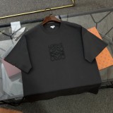 追跡付 ロエベ 激安通販 2024春夏新作刺繍ロゴラウンドネックショートTシャツ