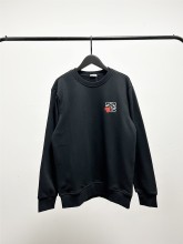 日本未入荷 ロエベ 激安通販 ハート刺繍スモールロゴロゴ刺繍ラウンドネックパーカー