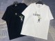 一目惚れ♪ ロエベ 激安通販 2024春夏新作刺繍ロゴラウンドネック半袖Tシャツ2色