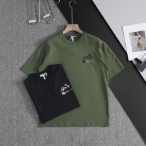 稀少 ロエベ コピーおすすめ 24 SS春夏新作ロエベロゴ刺繍ラウンドネック半袖Tシャツ2色