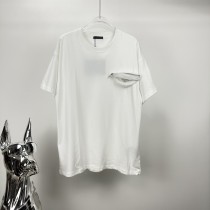 稀少 プラダ 激安偽物 2024新作ファスナー三角ロゴカップル用半袖Tシャツ