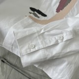 【限定】ロエベ 激安通販 2024キャラクター顔なし男特殊刺繍機半袖シャツ