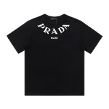 超奇跡の入荷☆ プラダ 激安偽物 24 ss新作ネックプリントイニシャルロゴ半袖Tシャツ