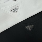 新作 プラダ コピー の春先の最新限定三角標個性的な半袖Tシャツ2色