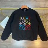 追跡付 ロエベ n級品 24SS​新作フルカラー刺繍LOGOクルーネックパーカー2色