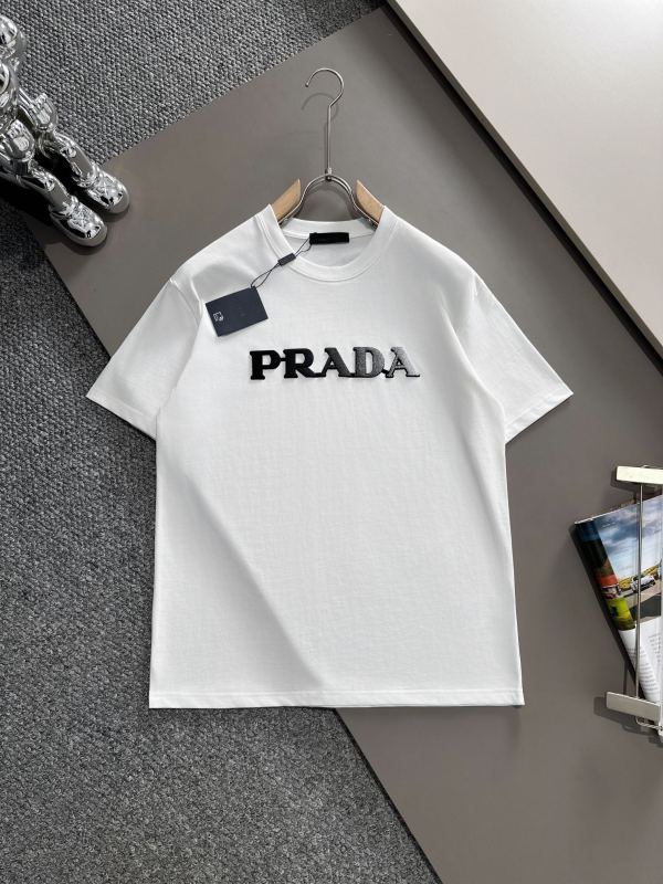 超奇跡の入荷☆ プラダ 激安偽物 2024三色グラデーション歯ブラシ刺繍トレンドセイコー半袖