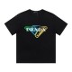 累積売上総額第１位！プラダ 偽物通販 24 ss新作ネックプリントイニシャルロゴ半袖Tシャツ