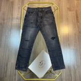 稀少 プラダ コピーおすすめ 4クラウンアルファベット刺繍コーナー同期新品重工水洗いジーンズ