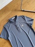 追跡付 モンクレール スーパーコピー 2024夏モデルの最新メンズ半袖ラペルポロシャツ3色