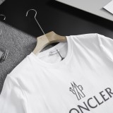 累積売上総額第１位！モンクレール 激安通販 2024新ロゴラウンドネック半袖Tシャツ2色