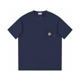 【限定】モンクレール コピー 2024 SS春と夏の新しいポケット刺繍ロゴラウンドネックショートスリーブTシャツ