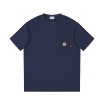 【限定】モンクレール コピー 2024 SS春と夏の新しいポケット刺繍ロゴラウンドネックショートスリーブTシャツ