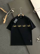 入手困難 フェンディ 激安通販 2024ss最新モデルレザーロゴフォームラウンドネック半袖Tシャツ