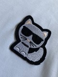高品質 フェンディ コピー サングラス子猫刺繍クルーネックTシャツ3色