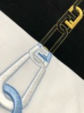 入手困難 フェンディ 激安通販 2024ss最新モデルレザーロゴフォームラウンドネック半袖Tシャツ