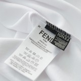 日本未入荷 フェンディ 偽物通販 刺繍 F 斜めアレンジ カジュアル ラウンドネック 半袖 Tシャツ