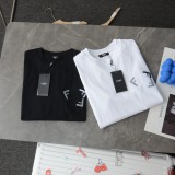 追跡付 フェンディ n級品 刺繍 F 斜めアレンジ カジュアル ラウンドネック 半袖 Tシャツ