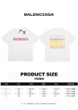 ★超人気バレンシアガ n級品 最新麻雀フォームフロッキング立体プリント カップルカジュアル半袖Tシャツ