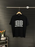 追跡付 バレンシアガ  激安偽物 24ss夏の新作ヘビーシャドウプリントラウンドネックTシャツ半袖2色