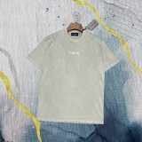 入手困難 バレンシアガ 激安通販 重い刺繍ロゴラベル半袖Tシャツ2色