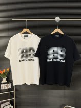 追跡付 バレンシアガ  激安偽物 24ss夏の新作ヘビーシャドウプリントラウンドネックTシャツ半袖2色