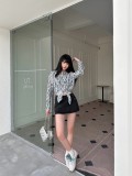 超奇跡の入荷☆ フェンディ 激安通販 24SS新作ダブルFポップアップ古い花チュールシャツ2色