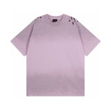 入手困難 バレンシアガ コピーおすすめ 文字LOGOは穴が古い半袖Tシャツ