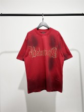 【話題商品！】 バレンシアガ 激安偽物 メンズ＆レディース ライトニングプリントレター半袖Tシャツ
