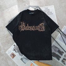 一目惚れ♪ バレンシアガ コピーおすすめ メタリック サンスクリット ラウンドネック 半袖Tシャツ