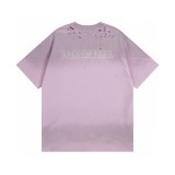 入手困難 バレンシアガ コピーおすすめ 文字LOGOは穴が古い半袖Tシャツ