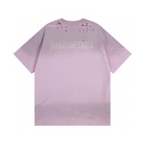 入手困難 バレンシアガ コピーおすすめ 文字LOGOは穴が古い半袖Tシャツ
