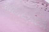 入手困難 バレンシアガ コピーおすすめ 文字LOGOは穴が古い半袖Tシャツ