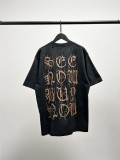 追跡付 バレンシアガ コピーおすすめ メンズ＆レディース ライトニングプリントレター半袖Tシャツ