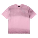 使い勝手良し バレンシアガ コピー 24ss ウォッシュドカップル ラウンドネック半袖Tシャツ2色