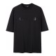 稀少 バレンシアガ コピー2024SS春と夏の新しい洗浄シャツ壊れた穴ラウンドネイルロゴ半袖Tシャツ