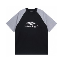 累積売上総額第１位！バレンシアガ n級品 24ss ロゴショルダースリーブカラーブロッキング半袖Tシャツ