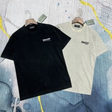 一目惚れ♪ バレンシアガ  n級品 古い重い刺繍ロゴラベル半袖Tシャツ2色