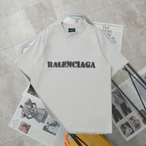 日本未入荷 バレンシアガ 激安偽物 ディストレスドットレターロゴプリント半袖Tシャツ