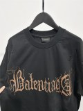 追跡付 バレンシアガ コピーおすすめ メンズ＆レディース ライトニングプリントレター半袖Tシャツ