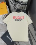 稀少 グッチ コピー 前後アルファベットロゴプリントラウンドネック半袖Tシャツ