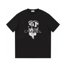 稀少 シャネル 偽物通販 全ネット独占爆発型インクかけシリーズ半袖Tシャツ