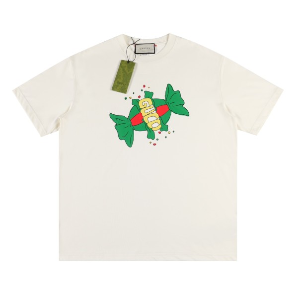 超話題! グッチ 激安偽物 24 SS新作キャンディプリント半袖Tシャツ