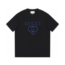 大人気 グッチ 激安通販 2024 SS春夏新作ダブルG重工刺繍半袖Tシャツ