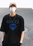 大人気 グッチ 激安通販 2024 SS春夏新作ダブルG重工刺繍半袖Tシャツ