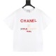 累積売上総額第１位！シャネル 激安通販 赤文字字刺繍プラカード半袖Tシャツ