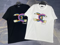 稀少 シャネル 激安通販 2024春夏新作プリントロゴラウンドネック半袖Tシャツ2色