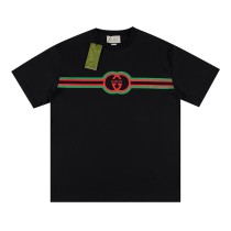 累積売上総額第１位！ グッチ コピー 24 SS新作赤緑ストライププリント半袖Tシャツ