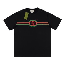 累積売上総額第１位！ グッチ コピー 24 SS新作赤緑ストライププリント半袖Tシャツ